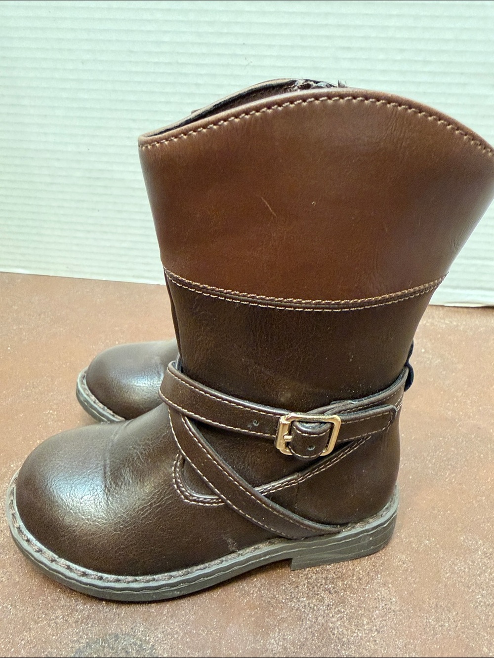 Gymboree Brown Buckle tall Boots - Classic Comfort, kids 6